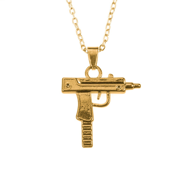 Gold Chain Necklace with Gun | Everything Party