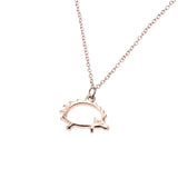 Beautiful Classic Porcupine Design Solid Rose Gold Pendant By Jewelry Lane